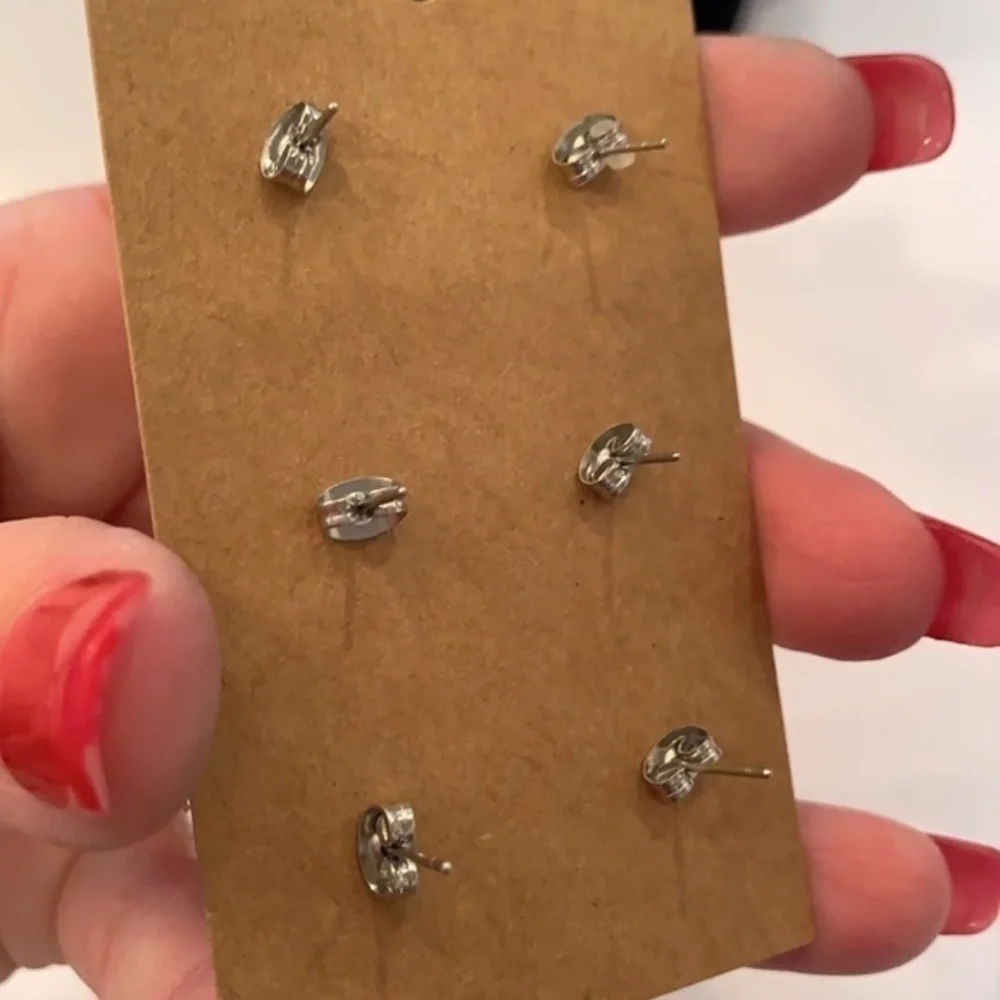 💐5/25 cat kitten faux Pearl crystal ball stud